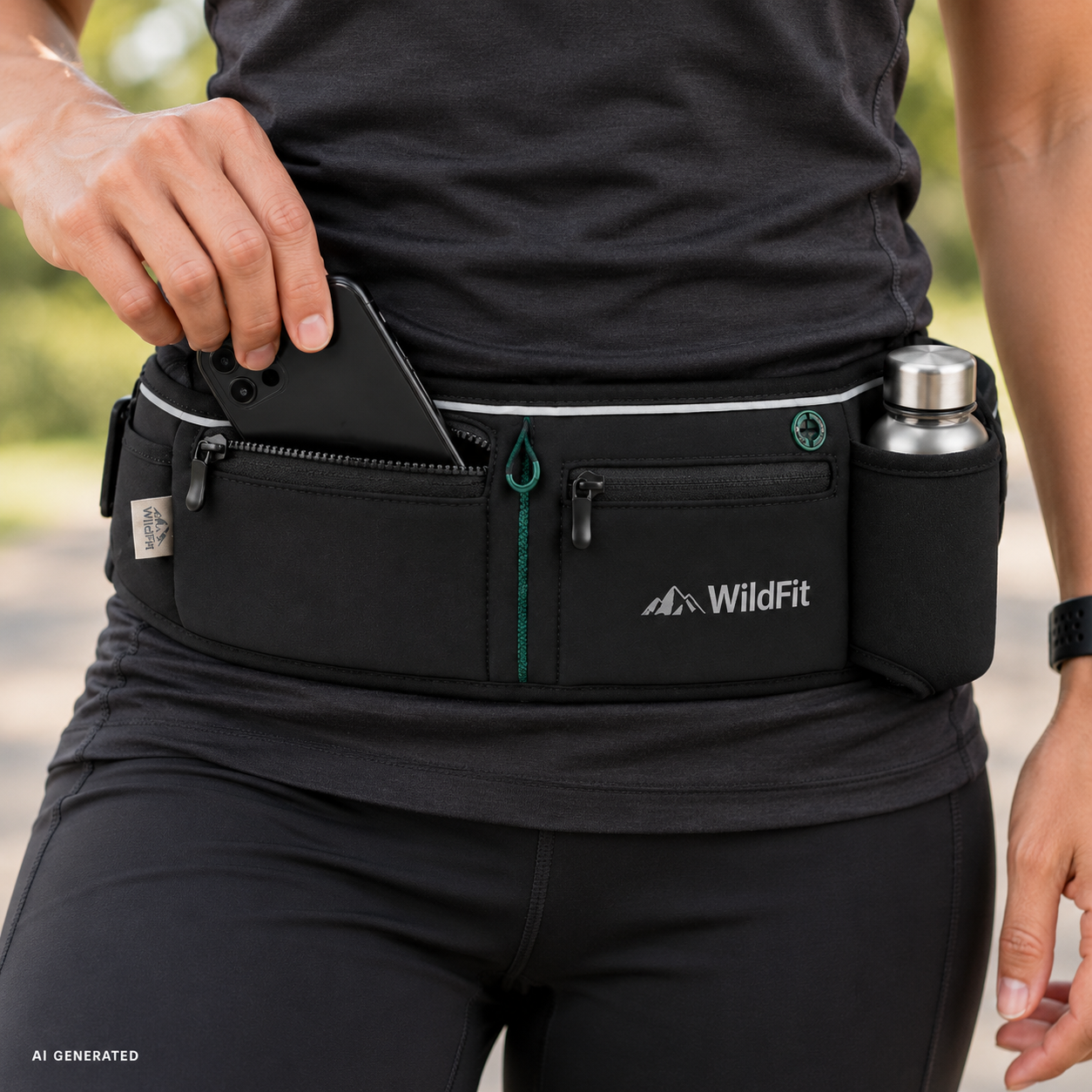 WildFit Runner's Belt mit sicherem Stauraum für Smartphone und Schlüssel
